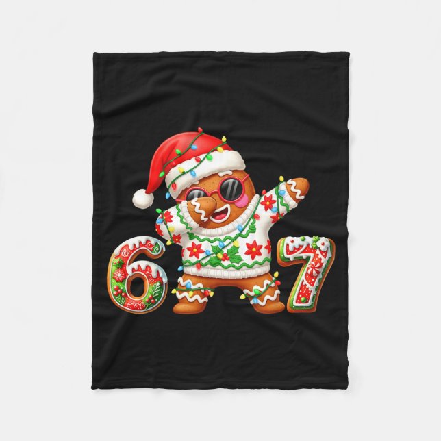 Couverture Polaire Funny Gingerbread Six Seven 67 Ice Cream Drip Chri (Devant)