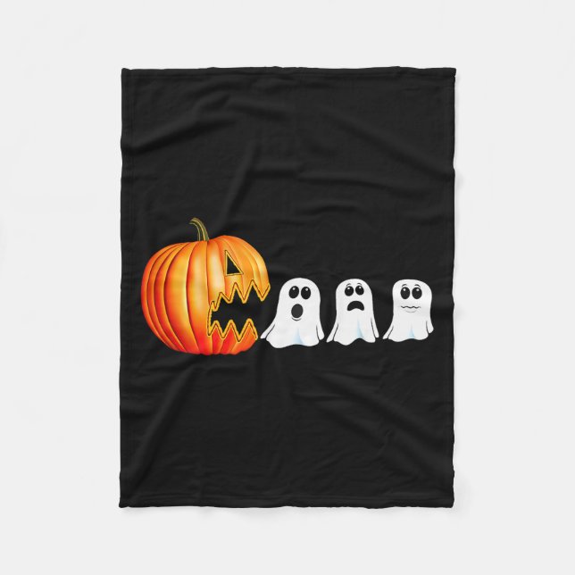 Couverture Polaire Funny Halloween Pumpkin Ghosts Jack O Lantern  (Devant)