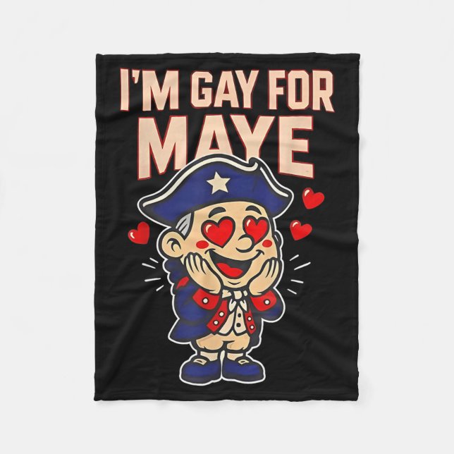 Couverture Polaire Funny I'm Gay For Maye  (Devant)