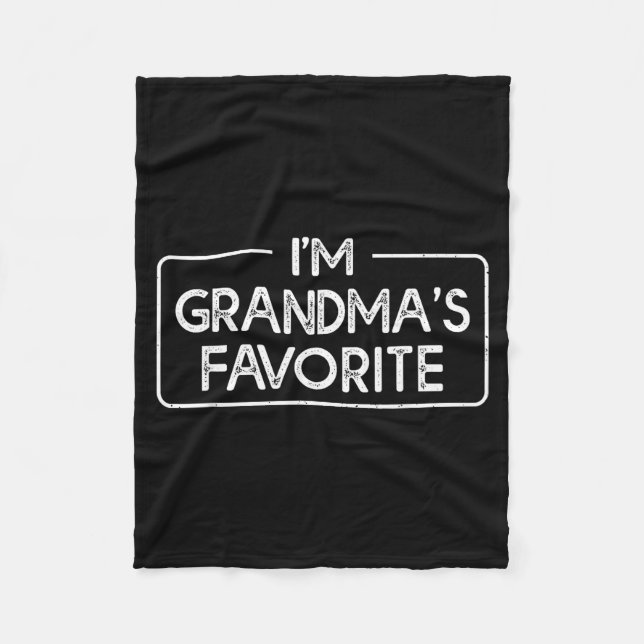 Couverture Polaire Funny I'm Grandma's Favorite Grandson Granddaughte (Devant)