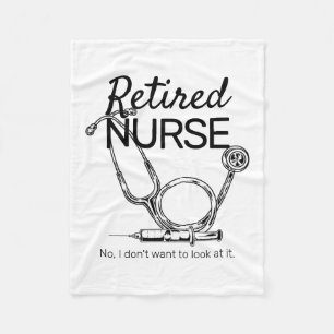 Couverture Polaire Funny Infirmière retraitée RN Retraite Médicale