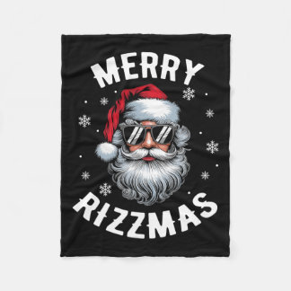 Couverture Polaire Funny Joyeux Rizzmas Sigmas Enfants Ados École Chr