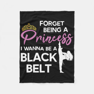 Couverture Polaire Funny Karate Black Belt Dit Pour Taekwondo Girl
