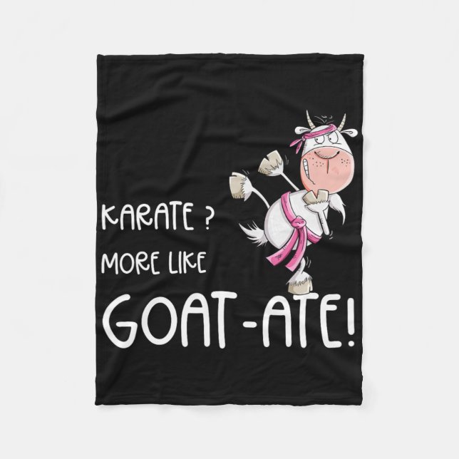 Couverture Polaire Funny Karate Chèvre I Karate Pun Arts martiaux (Devant)