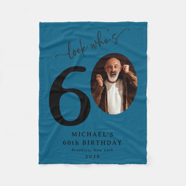 Couverture Polaire Funny Look Whos 60 Stylish 60th Birthday  (Devant)