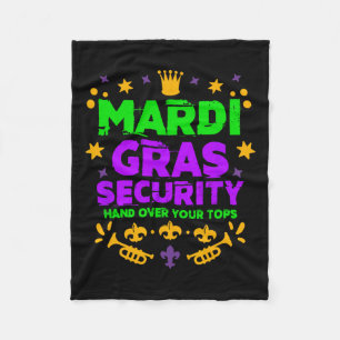 Couverture Polaire Funny Mardi Gras Festival de défilé de sécurité Ma