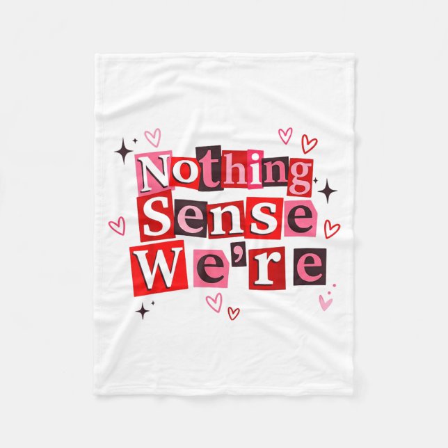 Couverture Polaire Funny Matching Couple Nothing Sense We're Saying Q (Devant)