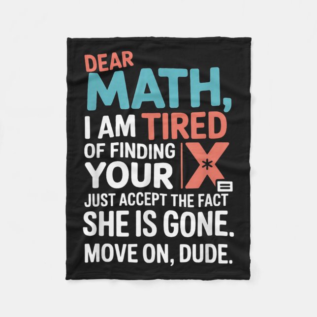 Couverture Polaire Funny Math Design For Boys Girls Math Teachers Men (Devant)