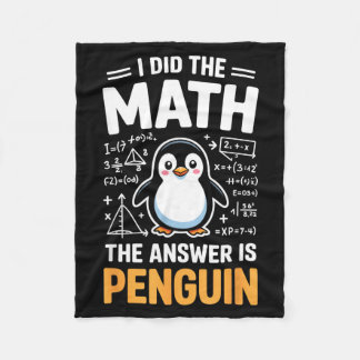 Couverture Polaire Funny Math Penguin For Students Teachers And Stem 