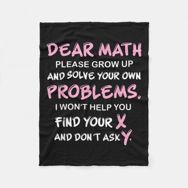 Couverture Polaire Funny Math Quote  (Devant)