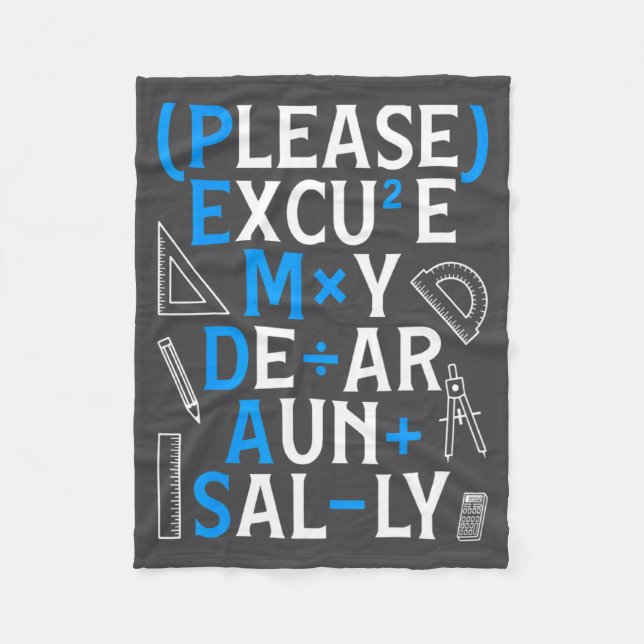 Couverture Polaire Funny Math Rules Pemdas Pun Teachers Math Day  (Devant)