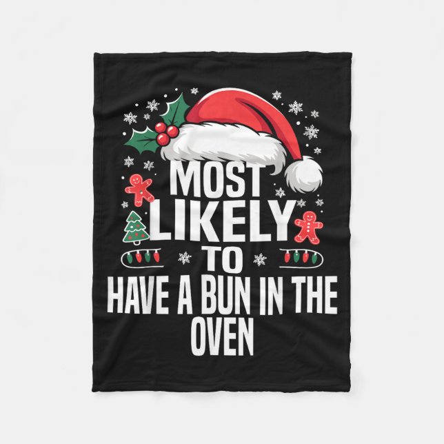 Couverture Polaire Funny Most Likely To Christmas Family Pajama Match (Devant)