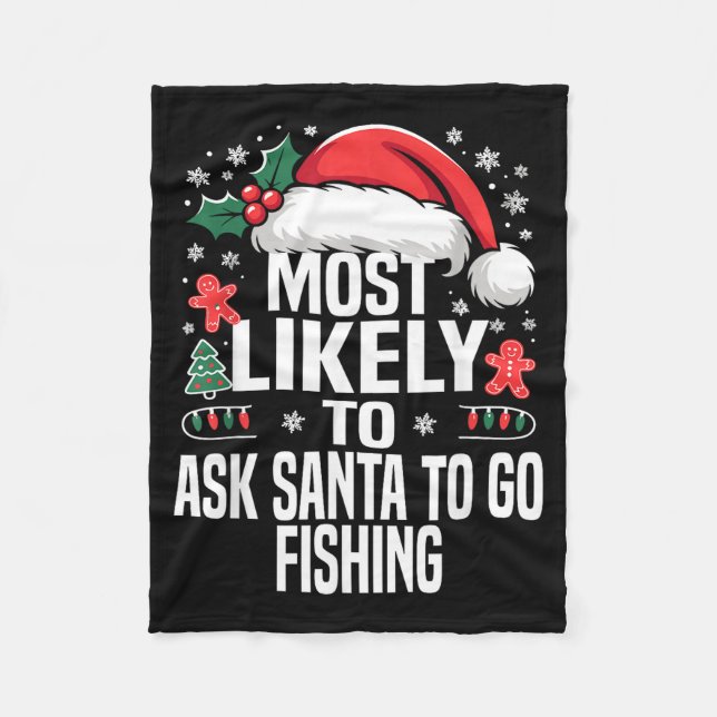 Couverture Polaire Funny Most Likely To Christmas Family Pajama Match (Devant)