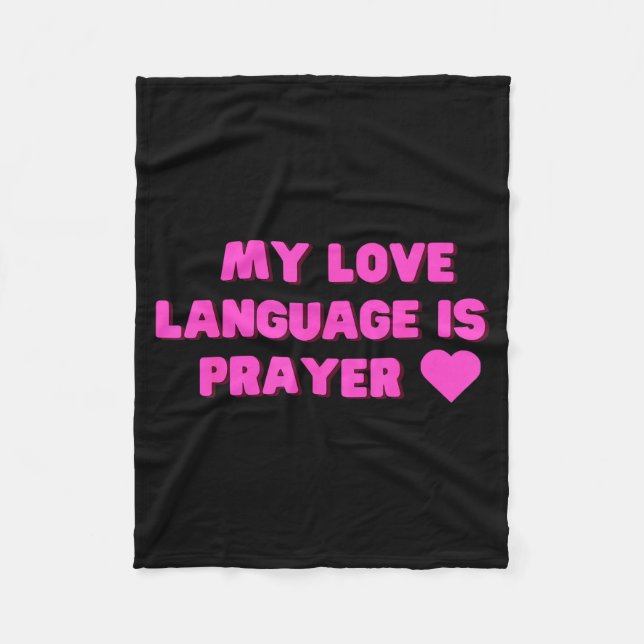 Couverture Polaire Funny My Love Language Is Prayer Jesus Christian  (Devant)