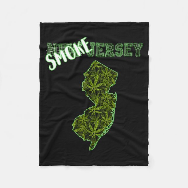 Couverture Polaire Funny New Jersey Weed Weed Culture  (Devant)