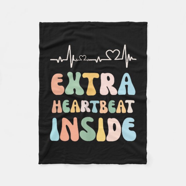 Couverture Polaire Funny New Mom Extra Heartbeat Inside Pregnancy Ann (Devant)