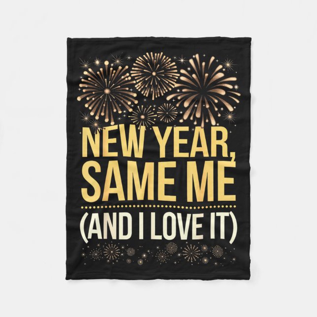 Couverture Polaire Funny New Year Same Me New Years Eve Party  (Devant)