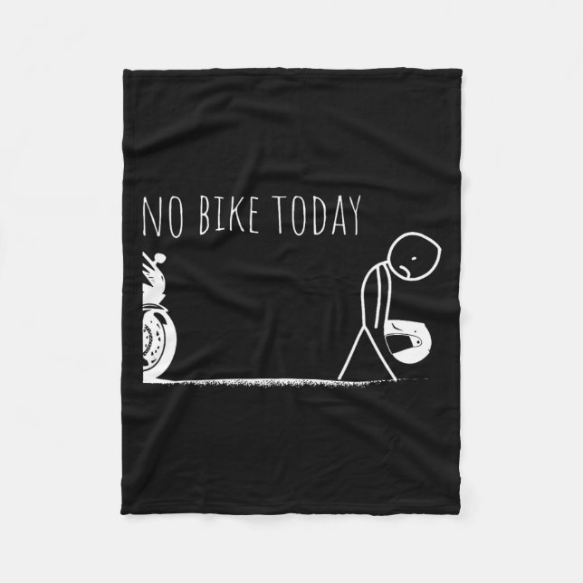 Couverture Polaire Funny No Bike Today  (Devant)