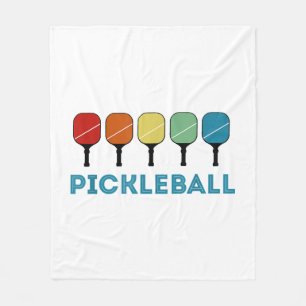 Couverture Polaire Funny Pickleball Retro Vintage