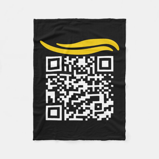 Couverture Polaire Funny Qr Président Trump Dance Code 1 (Devant)