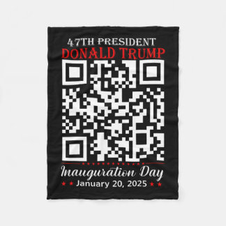 Couverture Polaire Funny Qr Président Trump Dance Code Inauguration D