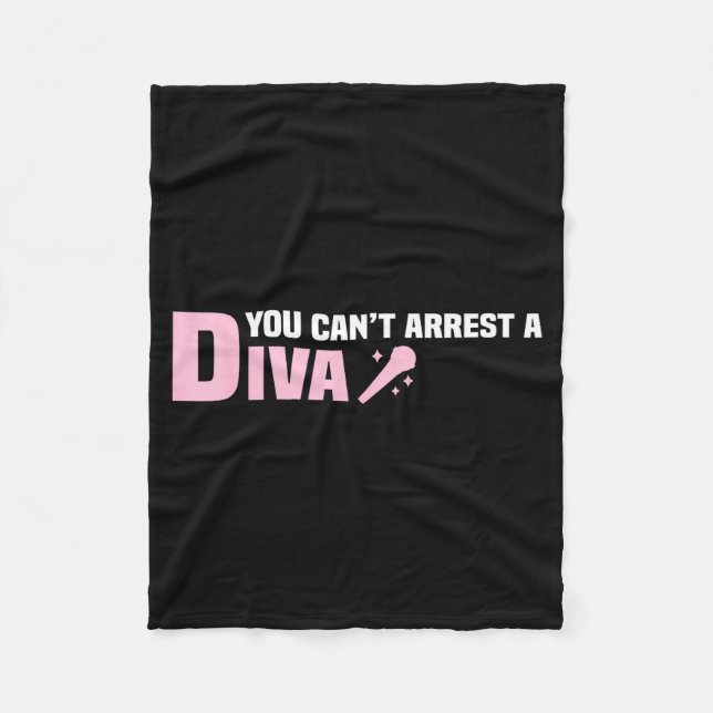 Couverture Polaire Funny Quote You Can't Arrest A Diva  (Devant)