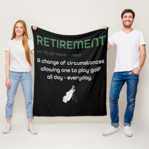 Couverture Polaire Funny Retraite Golf - Retraité Golfers Cadeau