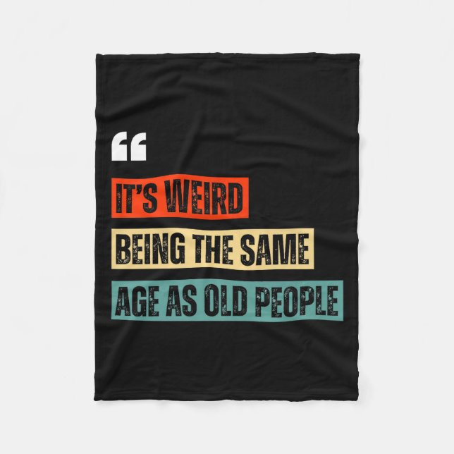 Couverture Polaire Funny Retro Sarcastic Quotes Design Over 40's Humo (Devant)