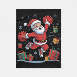 Couverture Polaire Funny Santa Cheering Cheerleading Christmas Xmas P