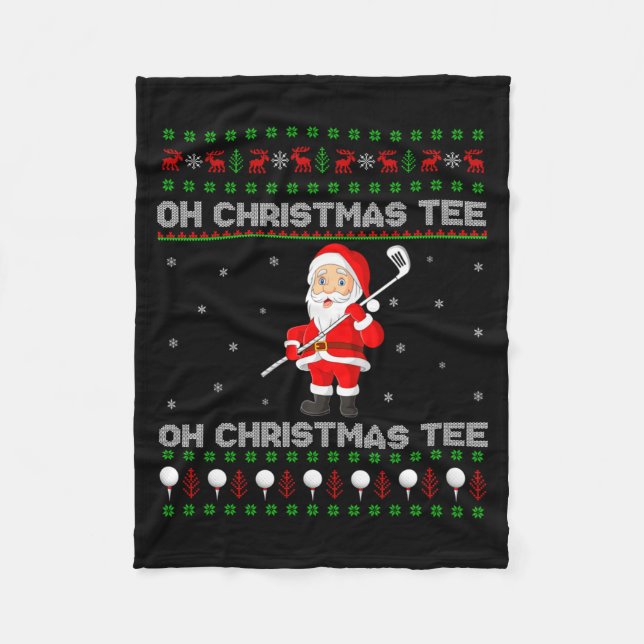 Couverture Polaire Funny Santa Playing Golf Srts Christmas  (Devant)