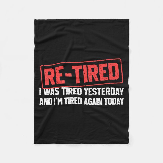 Couverture Polaire Funny Sarcastic Quote Re-tired Definition Lazy Tee (Devant)