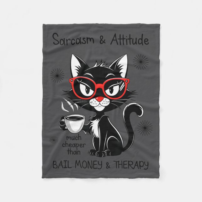 Couverture Polaire Funny Sarcastic Rude Sayings Sarcasm And Attitude  (Devant)