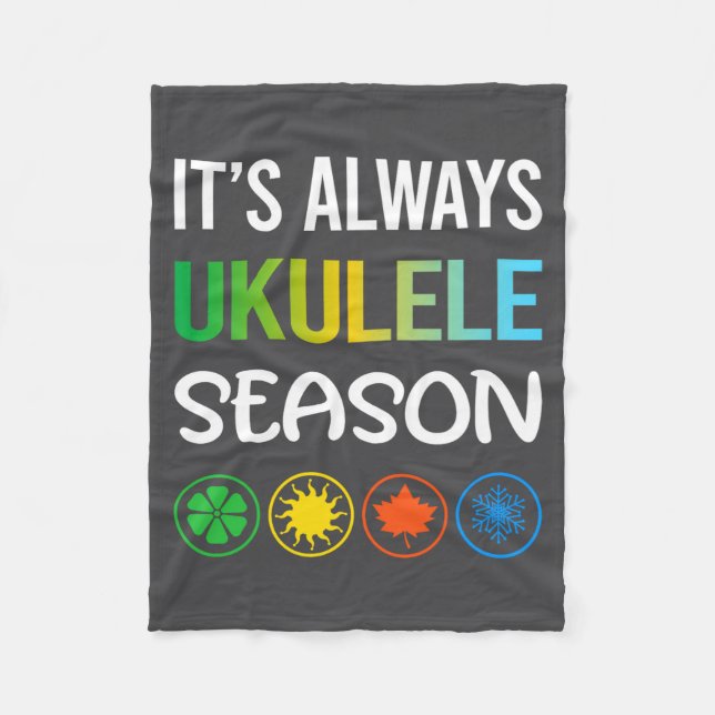 Couverture Polaire Funny Season Ukulele  (Devant)