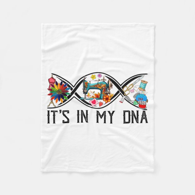 Couverture Polaire Funny Sewing Quilter Sewer Dna Quilting Hobby Craf (Devant)