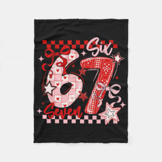 Couverture Polaire Funny Six Seven 6 7 Meme Valentine Girl 