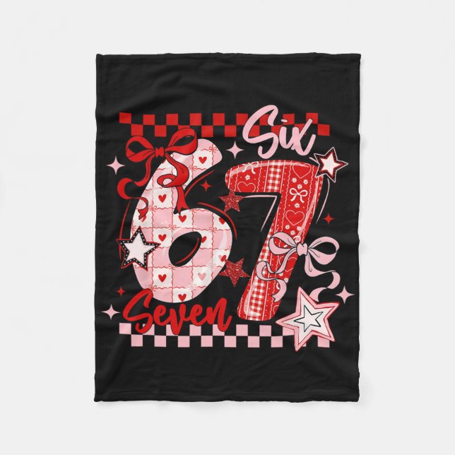 Couverture Polaire Funny Six Seven 6 7 Meme Valentine Girl  (Devant)