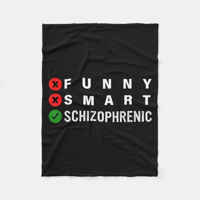 Couverture Polaire Funny Smart Schizophrenic Schizophrenia Awareness  (Devant)