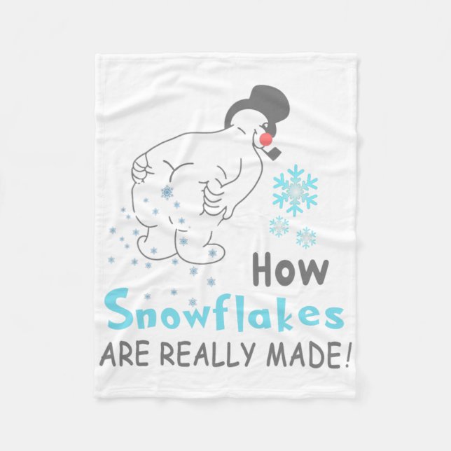 Couverture Polaire Funny Snow How Snowflakes Are Really Made  (Devant)