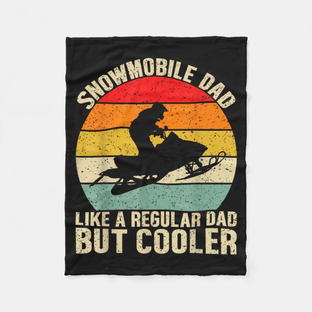 Couverture Polaire Funny Snowmobile Dad Like A Regular But Cooler Win (Devant)