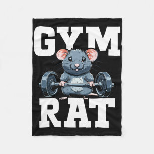 Couverture Polaire Funny Sport Gymnase Rat Fitness Bodybuilding