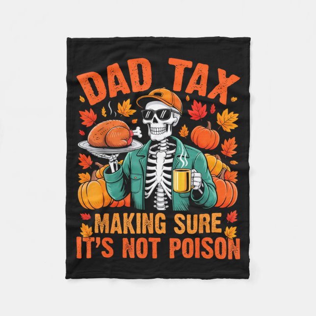 Couverture Polaire Funny Thanksgiving Dad Tax Skeleton Turkey Day Foo (Devant)