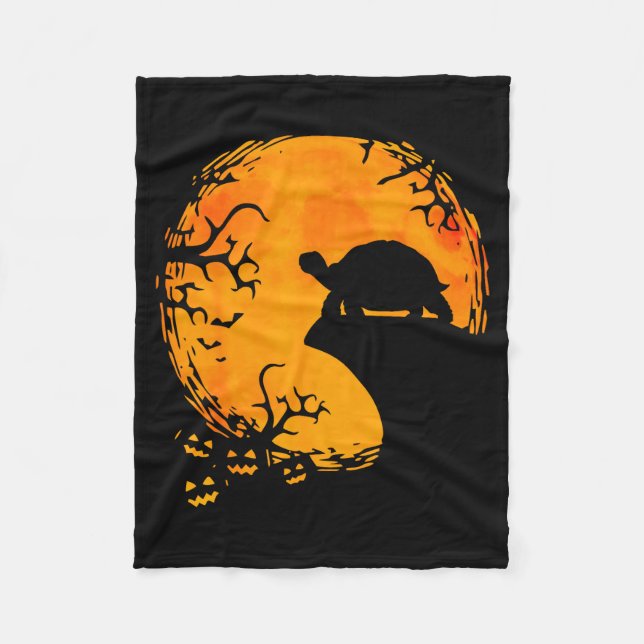 Couverture Polaire Funny Tortoise Halloween Silhouette Soky Tortoise  (Devant)