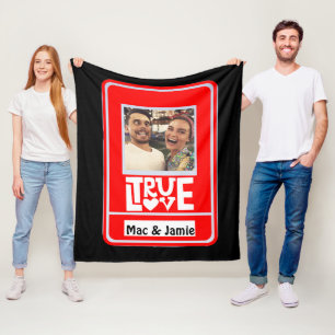 Couverture Polaire FUNNY True Love Les noms des photos de couple