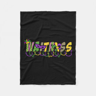 Couverture Polaire Funny Witress Mardi Gras Shirt Festival Festival M