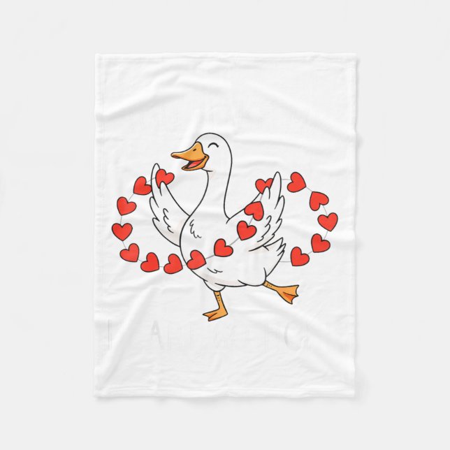 Couverture Polaire Funny You Make My Heart Go Honk Silly Goose Valent (Devant)