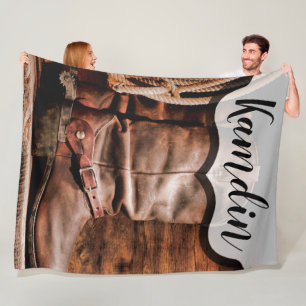 Couverture Polaire Fusils de chasse personnalisées Boots de cowboy Ba