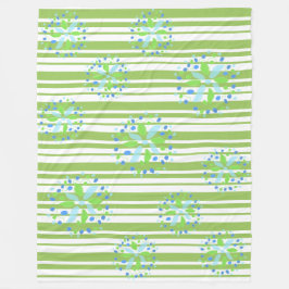 Couverture Polaire Fuzzy moderne bleu vert polaire
