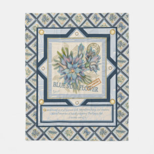 Couverture Polaire G Bureau de création Fleur bleue