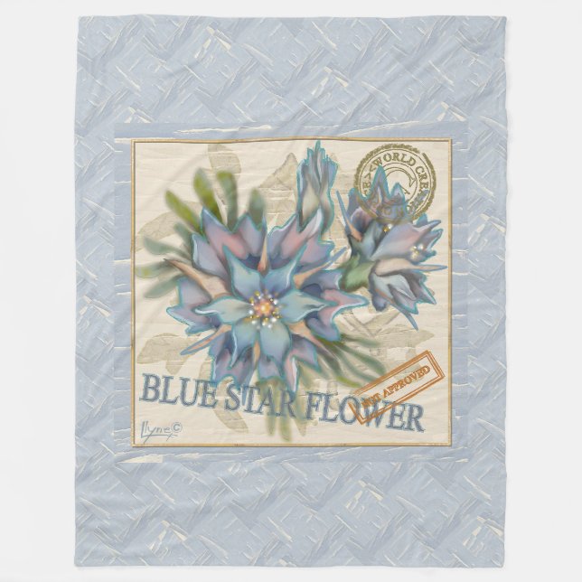 Couverture Polaire G Bureau de création Fleur bleue (Devant)