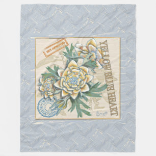 Couverture Polaire G Bureau de la création Fleur jaune